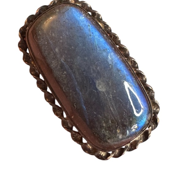 Elegant antique Labradororite Scottish Brooch sterling silver 925 - Picture 3 of 5